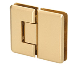CRL C0L180SB  Cologne 180 Series 180 Degree Glass-to-Glass Hinge - Satin Brass 