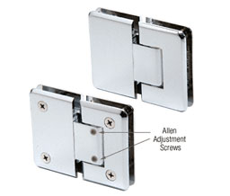 CRL C0L380CH Cologne 380 Series Adjustable 180 Degree Glass-to-Glass Hinge  - Chrome