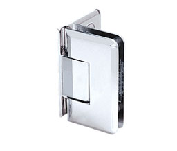 CRL C0L544CH Cologne 544 5º Pre-Set Wall Mount Offset Back Plate Hinge - Polished Chrome 