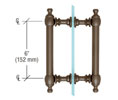 CRL C0L6X60RB Colonial Style 6" Back-to-Back Pull Handles - Oil Rubbed Bronze