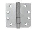 CRL C4426D 4" x 4" Full Mortise Medium Weight with Removable Pin - Plain Bearing 1/4" Radius Hinge - Dull Chrome