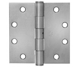 CRL C4526D 4-1/2" x 4-1/2" Full Mortise Medium Weight with Removable Pin - Plain Bearing Square Hinge - Dull Chrome