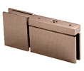 CRL CAR07BBRZ Cardiff Top or Bottom Mount Pivot Hinge with Attached U-Clamp - Brushed Bronze