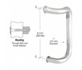 CRL CD8PS 8" Single Offset Door Pull - Polished Stainless