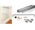 CRL CK146072BN CK Series 60" x 72" Cottage Sliding Shower Door Kit With Clear Jambs - Brushed Nickel