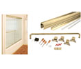 CRL CK386060BGA CK Series 60" x 60" Cottage Sliding Shower Door Kit With Clear Jambs - Brite Gold Anodized