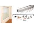 CRL CK386072BA CK Series 60" x 72" Cottage Sliding Shower Door Kit With Clear Jambs - Brite Anodized