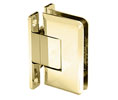 CRL C0L037BR  Cologne 037 Series Wall Mount - Full Back Plate Hinge - Brass