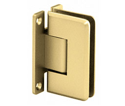 CRL C0L037SB Cologne 037 Series Wall Mount - Full Back Plate Hinge - Satin Brass