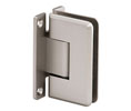 CRL C0L037SN Cologne 037 Series Wall Mount - Full Back Plate Hinge - Satin Nickel