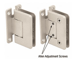 CRL C0L337SN  Cologne 337 Series Adjustable Wall Mount - Full Back Plate Hinge - Satin Nickel 