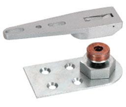 CRL CRL8010ADJ Door-On Adjustable Floor Mount Bottom Pivot Set