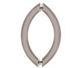 CRL CSH6X6BN  Crescent Style Back-to-Back 6" Pull Handle Without Metal Washers - Brushed Nickel