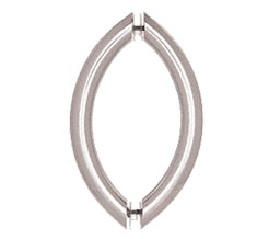 CRL CSH6X6CH Crescent Style Back-to-Back 6" Pull Handle Without Metal Washers - Polished Chrome