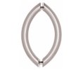 CRL CSH8X8PN Crescent Style Back-to-Back 8" Pull Handle Without Metal Washers - Polished Nickel