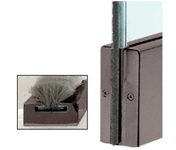 CRL CSW12DU Weatherstrip Kit with Clear Polycarbonate Channel for 4" Square Rails - Dark Bronze Anodized
