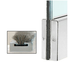 CRL CSW12SA Weatherstrip Kit with Clear Polycarbonate Channel for 4" Square Rails - Satin Anodized