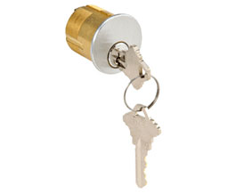 CRL DC7185SCKASC Single Mortise 1-1/8" Long Cylinder with Schlage "C" Keyway and Keyed Alike - Satin Chrome
