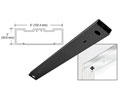 CRL DCH6BLD 72" x 6" Double Door Header - Black Powder Coat