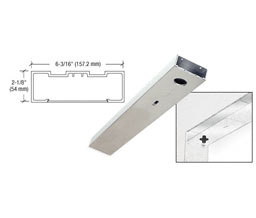 CRL DCH6BSS 36" x 6" Single Door Header - Brushed Stainless