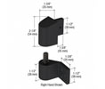 CRL DH02233R 3/4" Intermediate Offset Right Hand Pivot Set Flush with Frame Face - Black