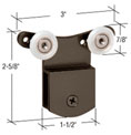 CRL DK660RB 3/8" Top Hanger Bracket for CK/DK Cottage Series Sliders - Oil Rubbed Bronze