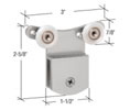 CRL DK66BA 3/8" Top Hanger Bracket for CK/DK Cottage Series Sliders - Brite Anodized
