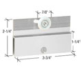 CRL DK67BA 1/4" Top Hanger Bracket for CK/DK Cottage Series Sliders - Brite Anodized