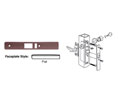 CRL DL2141DU Flat Faceplate for DL2140 Deadlatch Locks - Dark Bronze