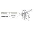 CRL DL2142A Radius Faceplate for DL2140 Deadlatch Locks - Aluminum