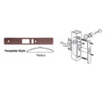 CRL DL2142DU Radius Faceplate for DL2140 Deadlatch Locks - Dark Bronze