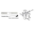 CRL DL2143A Radius Weather-stripped Faceplate for DL2140 Deadlatch Locks - Aluminum