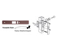 CRL DL2143DU Radius Weather-stripped Faceplate for DL2140 Deadlatch Locks - Dark Bronze