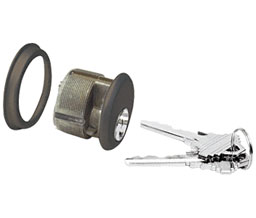 CRL DL2170SCKDDU Single Mortise Cylinder With Schlage "C" Keyway and Keyed Different - Dark Bronze