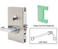 CRL DL610L0BS 6" x 10" LH Center Lock with Deadlatch in Office Function - Brushed Stainless