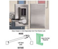 CRL DL610LCBS 6" x 10" LH Center Push Button Lock with Housing - Brushed Stainless