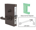 CRL DL610LEDU 6" x 10" LH Center Lock with Deadlatch in Entrance Lock Function - Dark Bronze