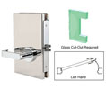 CRL DL610LPPS 6" x 10" LH Center Lock with Deadlatch in Passage Lock Function - Polished Stainless