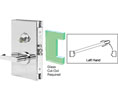 CRL DL610LSPS 6" x 10" LH Center Lock with Deadlatch in Storeroom Function - Polished Stainless