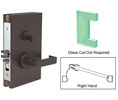 CRL DL610R0DU 6" x 10" RH Center Lock with Deadlatch in Office Function - Dark Bronze