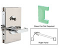 CRL DL610R0PS 6" x 10" RH Center Lock with Deadlatch in Office Function - Polished Stainless