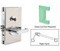 CRL DL610REPS 6" x 10" RH Center Lock with Deadlatch in Entrance Lock Function - Polished Stainless