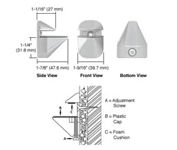 CRL DL631SC Adjustable 631 Series Shelf Bracket - Satin Chrome