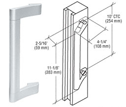 CRL DL915A  Extruded Aluminum Pull Handle - Satin Anodized