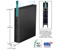 CRL DR10SBL12S 10" Square Style Door Rail Without Lock for 1/2" Glass - 35-3/4" Length - Black Powder Coat