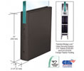 CRL DR10SDU12S 10" Square Style Door Rail Without Lock for 1/2" Glass - 35-3/4" Length - Black Bronze Anodized