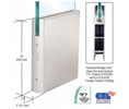 CRL DR10SSA12S 10" Square Style Door Rail Without Lock for 1/2" Glass - 35-3/4" Length - Satin Anodized