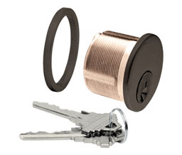 CRL DRA10KDDU Steel Mortise Keyed Different Cylinder - Dark Bronze