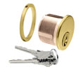 CRL DRA10KDPB Steel Mortise Keyed Different Cylinder - Polished Brass