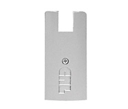 CRL DREC4SBS End Cap for 4" Square 1-2" Glass Wedge-Lock Door Rail - Brushed Stainless
